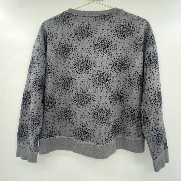 BODEN Women's Arabella Gray Star Velvet Sweatshirt Size S - Picture 3 of 6